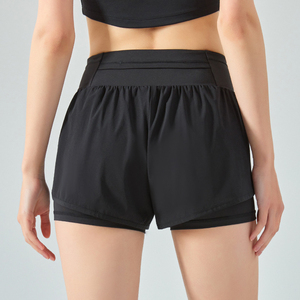 Shorts de yoga pour femmes, taille haute, sans couture, doux, extensibles, respirants, pour la gym, le fitness, la course, anti-transpiration, tenue active d'été, 100% motif - Product Image 3