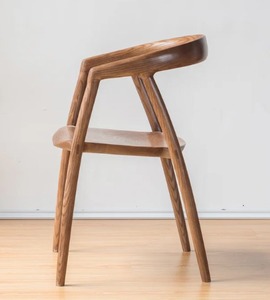 เก้าอี้ไม้สักแท้คุณภาพสูง ดีไซน์โค้งมนแบบออร์แกนิก ทันสมัย เหมาะสำหรับร้านอาหาร โรงแรม และการตกแต่งภายใน - Product Image 2