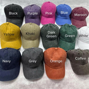 Casquette de baseball décontractée en coton non structurée à visière incurvée, style denim délavé vintage, avec broderie de logo personnalisée, pour homme - Product Image 5