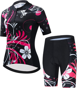Nuevo Conjunto de Jersey y Pantalones Cortos de Ciclismo para Mujer, Acolchado, Transpirable, Ligero, 100% Poliéster Sublimado, Traje de Ciclismo - Product Image 3