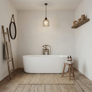 Baignoire autoportante en acrylique FW-7713-71, baignoire ovale moderne et écologique pour salle de bain - Product Image 1