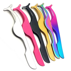 Silicone <b>Eyelash</b> Tweezers Smooth Tip Precision Tool Lash Extension Application Professional Beauty Salon Applicator <b>reusable</b> - Product Image 3