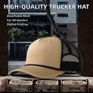 Casquette Trucker Homme 5 Panneaux en Maille avec Logo Personnalisé et Broderie Personnalisée - Product Image 3
