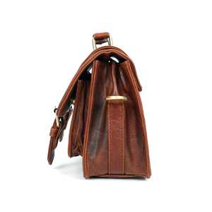 Luxury Black Genuine <b>Leather</b> <b>Soft</b> Business Travel Laptop <b>Bag</b> for Men Lightweight Zipper Closure Polyester Lining - Product Image 3