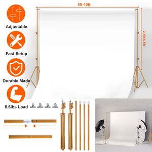 Set di Supporti Regolabili per Fondali Fotografici Resistenti 6,5 x 10 Piedi con Borsa per il Trasporto per Studio Foto e Video - Product Image 4