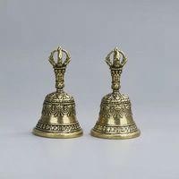 Authentic Brass Hand Bell Crafted By Skilled Makers For Ritualistic And Decorative Needs
