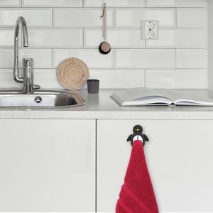 Divertente Porta Asciugamani da Cucina a Forma di Pinguino, Ganci Autoadesivi in Silicone per Regali di Natale per Donne, Uomini, Mogli, Amici, Organizzazione Cucina - Product Image 5