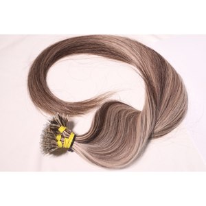 Extensiones de Cabello Humano Virgen Vietnamita Liso Sedoso con Punta Plana Nano Ring, Color Marrón Champiñón, Doble Trama, Venta al por Mayor - Product Image 5