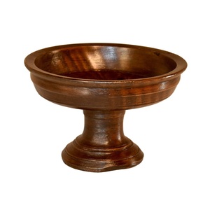 Plat à fruits classique en bois résistant à la chaleur, fait main, avec pieds, bol surélevé, pour comptoir de cuisine, table à manger, collations, décoratif - Product Image 6