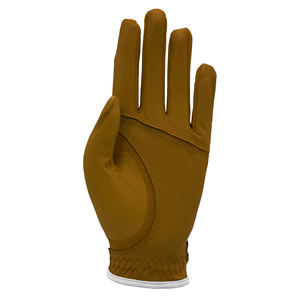 Guantes de golf de cuero genuino con dedos completos, cierre de tirar para la mano derecha, unisex, deportivos, color marrón - Product Image 5