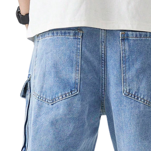 Pantalones Cargo para Hombre, Corte Regular, Transpirables, de Secado Rápido, 100% Algodón, Peso Medio, Lavado Claro, Multibolsillos, Casuales, para Calle y Trabajo - Product Image 4