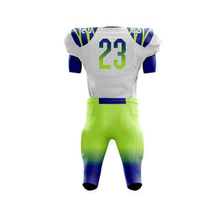 OEM Custom High Quality Sublimated Anti-Bacterial Breathable Polyester <b>Mesh</b> Retro Soccer American Football Jersey Regular Fit - Product Image 3