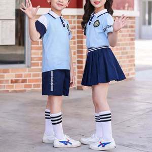Uniforme Escolar de Verano para Niños, Camiseta Polo con Bloques de Color, Ropa Escolar Personalizada para Estudiantes de Jardín de Infancia y Primaria - Product Image 4