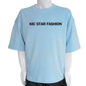 Camiseta de Manga Corta para Hombre, Corte Regular, 100% Algodón, Transpirable, Color Sólido, Hombros Caídos, con Logotipo Personalizado, Venta al Por Mayor, OEM, Estilo Urbano - Product Image 1