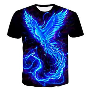 Summer Men Hip Hop Breathable Quick Dry Knitted Polyester/Cotton 3D Printed Custom T-Shirts Bulk Wholesale Plus Size - Product Image 3
