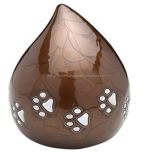 Luxury Metal Drop Pet <b>Urn</b> Cremation Keepsake Box Indian Handcrafted for <b>Cat</b> Ashes Home Display Export Quality - Product Image 1