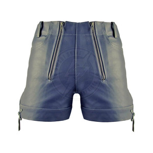 Shorts en cuir pour hommes, service OEM, les plus vendus, avec fermeture éclair, couleur unie, séchage rapide, personnalisables, respirants, pour usage décontracté - Product Image 4