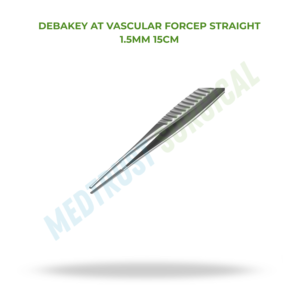 Pince vasculaire atraumatique Debakey droite 1,5 mm 15 cm, instrument chirurgical pour la manipulation des tissus en chirurgie neurochirurgicale de la colonne vertébrale - Product Image 2