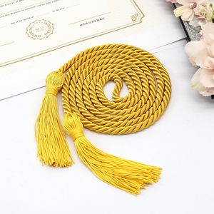 Light Blue Twisted Polyester Drawcord with <b>Tassels</b> for Garment Use Round 3 Strand Cords Simple Style With Cheap Price & OEM - Product Image 6