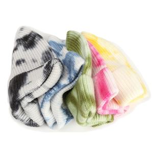 Logo personnalisé 2025 Tie Dye Beanie Chapeau Élastique Tricoté Chapeau D'hiver Hip Hop Crâne Impression Numérique Conception Personnalisée pour Hommes Femmes - Product Image 1
