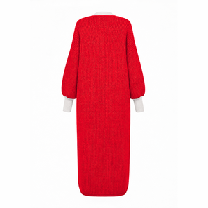 Delta | Sigma | Theta Sorority Women's Long Cardigan Embroidered <b>Cable</b> Knit Duster Acrylic Sweater Open Front Maxi Greek Apparel - Product Image 3