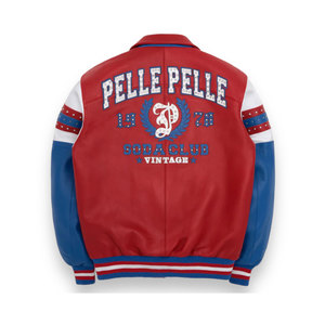 Chaqueta de Cuero Genuino para Hombre, Diseño Unisex con Bloques de Color, Personalizada, de Alta Calidad, Cuello Alto, Transpirable, Resistente al Viento, para Invierno - Product Image 2