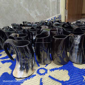 Taza de cuerno de buey de súper calidad, pulida ecológicamente, estilo animal, para beber cerveza o agua, con tamaño y logotipo personalizados. - Product Image 3