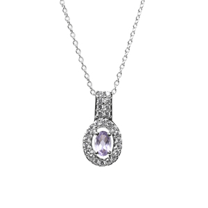 Conjunto de Joyería de Plata 925 con Amatista para Mujer, Set de Regalo con Colgante y Pulsera, con Sello 925, Conjunto de Joyería Moderno - Product Image 2