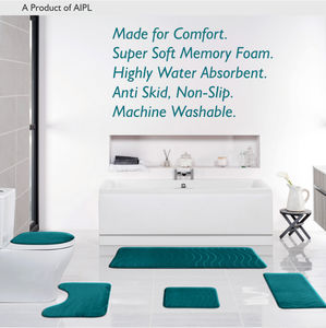 Tapis de salle de bain en coton doux et absorbant, écologique, imperméable, antidérapant pour la maison et l'hôtel à bas prix - Product Image 5