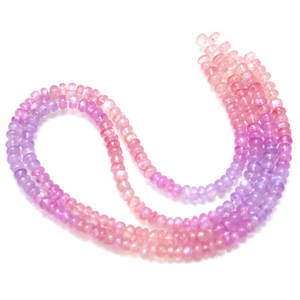 Cuentas redondas lisas de piedra lunar arcoíris natural brillante, cuentas redondas lisas de piedra lunar arcoíris rosa púrpura de 5-8 mm, joyería artesanal - Product Image 4