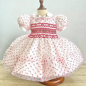 Made in Vietnam - Beautiful Smocked Embroidery Dress Formal Dress Durable Smocked Clothing, Girls Dresses - Product Image 2