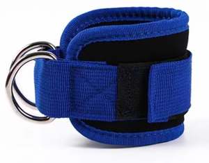 Correas de Tobillo Acolchadas de Neopreno Azul de Alta Calidad con Logotipo Personalizado para Máquinas de Gimnasio, PROFIT SPORTS, Antideslizantes y Profesionales - Product Image 1