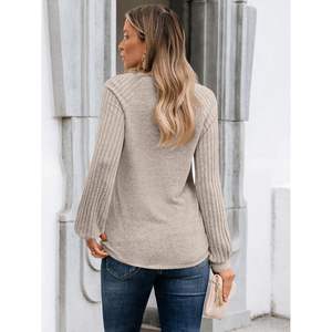 2025 2025 Trajes de otoño/Invierno para mujer Tops y suéteres de manga larga Ropa de cuello redondo informal transpirable - Product Image 3