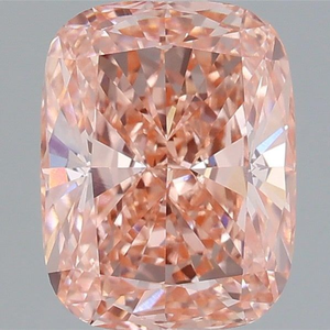 Diamante Cultivado en Laboratorio Gemver, Color Rosa Intenso, Corte Cojín de 3 Quilates, CVD/HPHT, Claridad VS, Certificado IGI, Diamante Suelto, Corte Excelente - Product Image 1