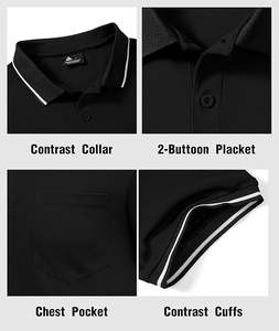 Chemises de golf pour hommes à manches courtes, t-shirts imprimés à séchage rapide, polos respirants et extensibles - Product Image 4