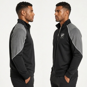 Nouveau design 2025 – Sweat-shirt demi-zip pour homme, couleur unie personnalisée, polaire Sherpa, idéal pour l'hiver (OEM) - Product Image 5