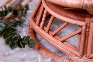 A rustic rattan baby <b>stroller</b> set <b>for</b> newborns and <b>toddlers</b>. A prop <b>for</b> newborn photography.Papasan chair - Product Image 4