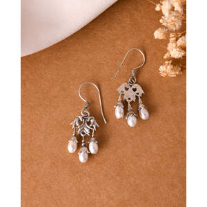 Pendientes de Plata de Moda Kanika, Marca Meera Jaipur, Origen India, Modelo MTER547 - Product Image 4