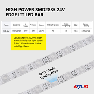 Barra de luz LED rígida de 12V 3030 con borde iluminado y lente óptica de alta potencia para caja de luz de tela, perfil SEG y señalización. - Product Image 3