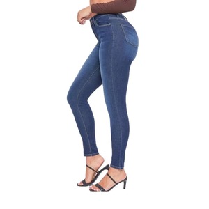 Wholesale Plus Size 100% High Quality Sexy Solid Breathable Wide Leg High Waist Women Denim Casual <b>Jeans</b> Pants - Product Image 5