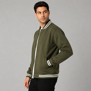 Stylish varsity layer offering breathable comfort smooth texture and timeless athletic charm for casual street inspired wardrobe - Product Image 3