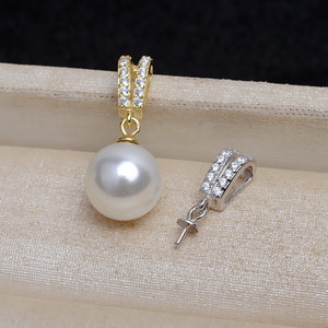 Ensemble de pendentifs faits main en argent S925 Wenchi en forme de V, pour femme, avec support vide pour perle de 7 à 11 mm, accessoire de mode, modèle de boucles d'oreilles pendantes 20229 - Product Image 5