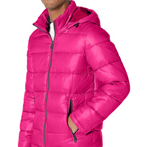 OEM Service New Arrival Casual Summer White Duck Parka Jacket Solid Color Hooded Puffer <b>Coat</b> <b>Zipper</b> Closure Breathable Canvas - Product Image 5