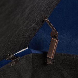 Panca letto in velluto blu navy da 51,5 pollici con contenitore per arredamento soggiorno - Product Image 5