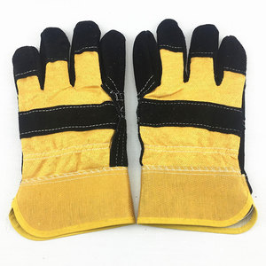 Guantes de Seguridad de Cuero Vacuno para Hombre, Precio de Fábrica, Guantes de Seguridad Industriales para la Construcción y Conducción - Product Image 2