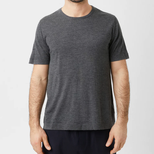 Crew Neck Short Sleeve Cashmere <b>Wool</b> t <b>Shirt</b> T-<b>shirt</b> for Men - Product Image 5