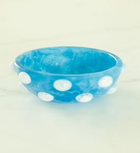 <b>Resin</b> Candy Bowl Pink White Fruit Serving Bowl New Design White Swirl Oven Safe Eco-Friendly Party Tableware for Dates & Snacks - Product Image 3