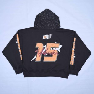 Sudaderas con Capucha de Invierno de Primera Calidad con Logotipo Personalizado, 100% Algodón, con Cierre de Cremallera, Apliques Bordados en la Parte Delantera, Trasera y Mangas para Hombre - Product Image 2