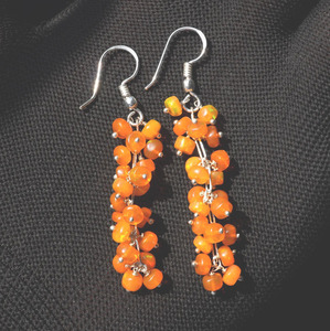 Boucles d'oreilles en opale d'Éthiopie naturelle, argent 925, perles multicolores - Product Image 3