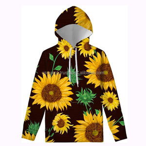 Sudaderas con capucha de flores con estampado de Puff de peso pesado de alta calidad, chándales para hombre, sudadera de algodón 100%, ropa de calle personalizada, Sudadera con capucha de flores - Product Image 3